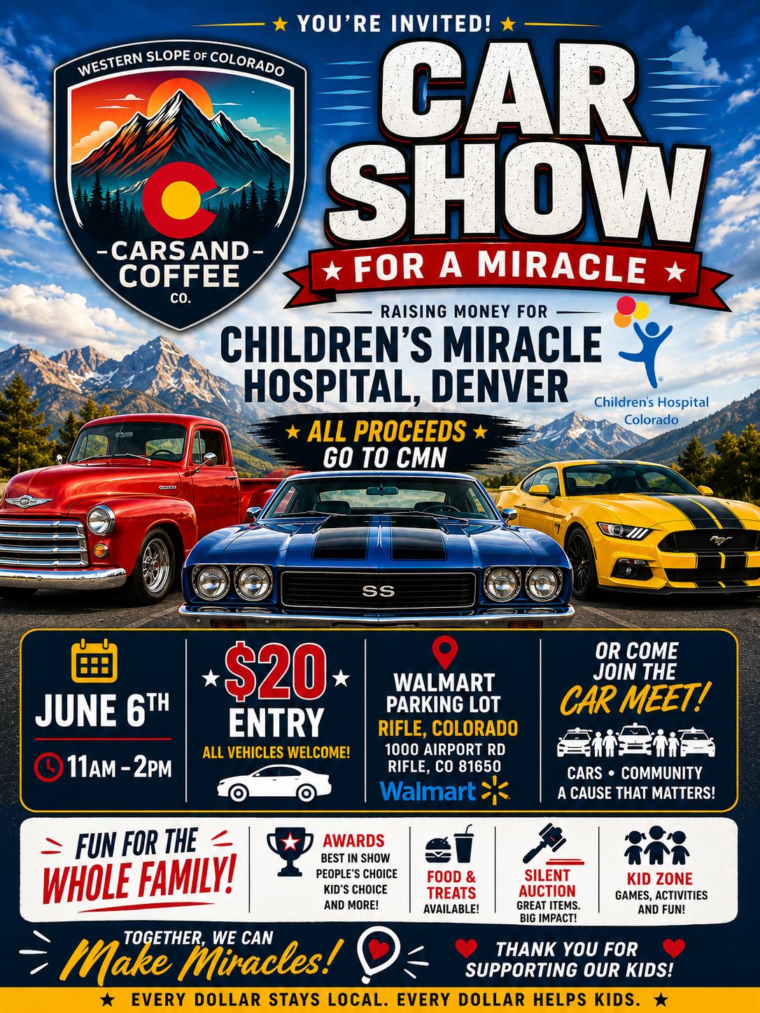 Children's Miracle Network Car Show event poster